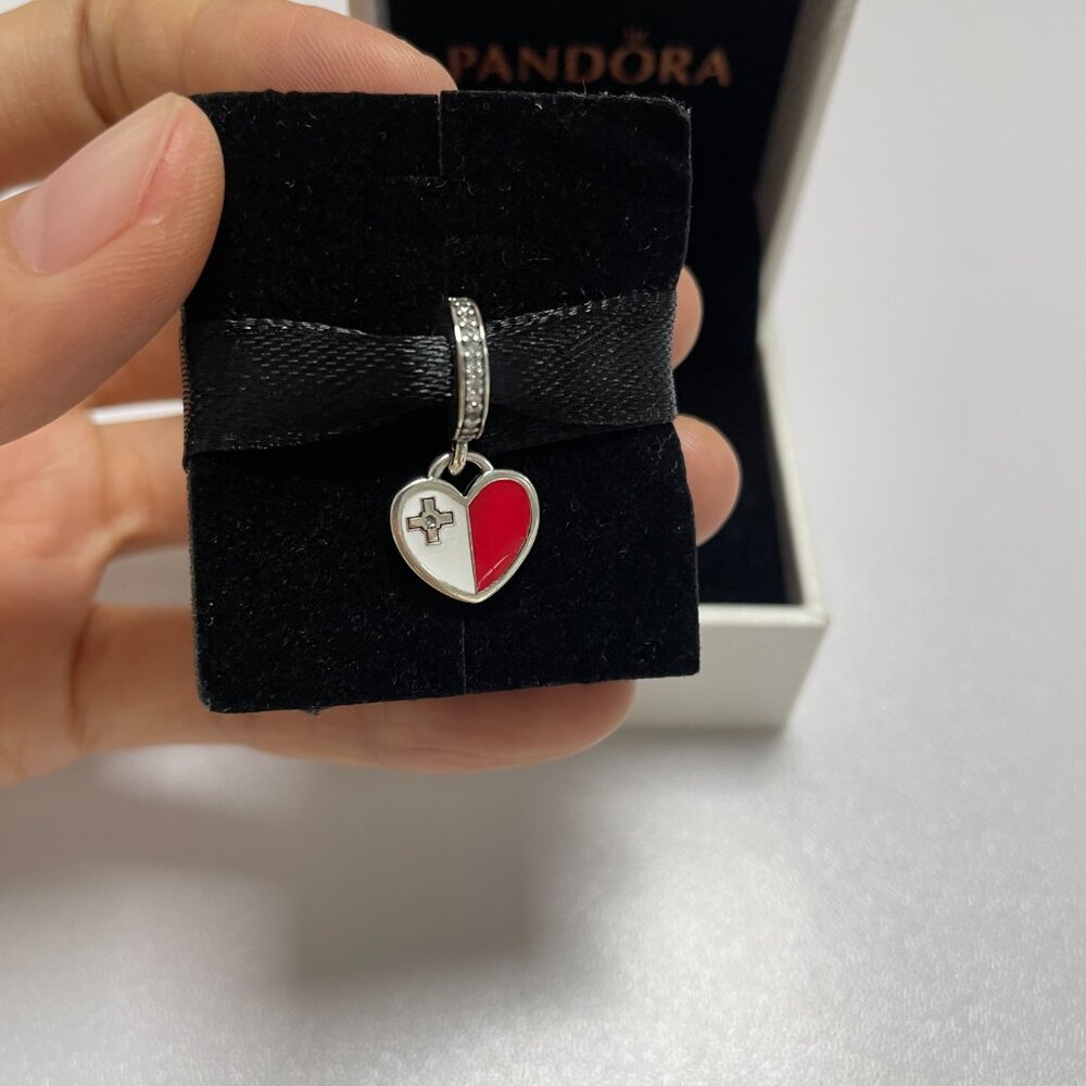 Pandora Malta Flag Exclusive Charm Sterling Silver Pendant